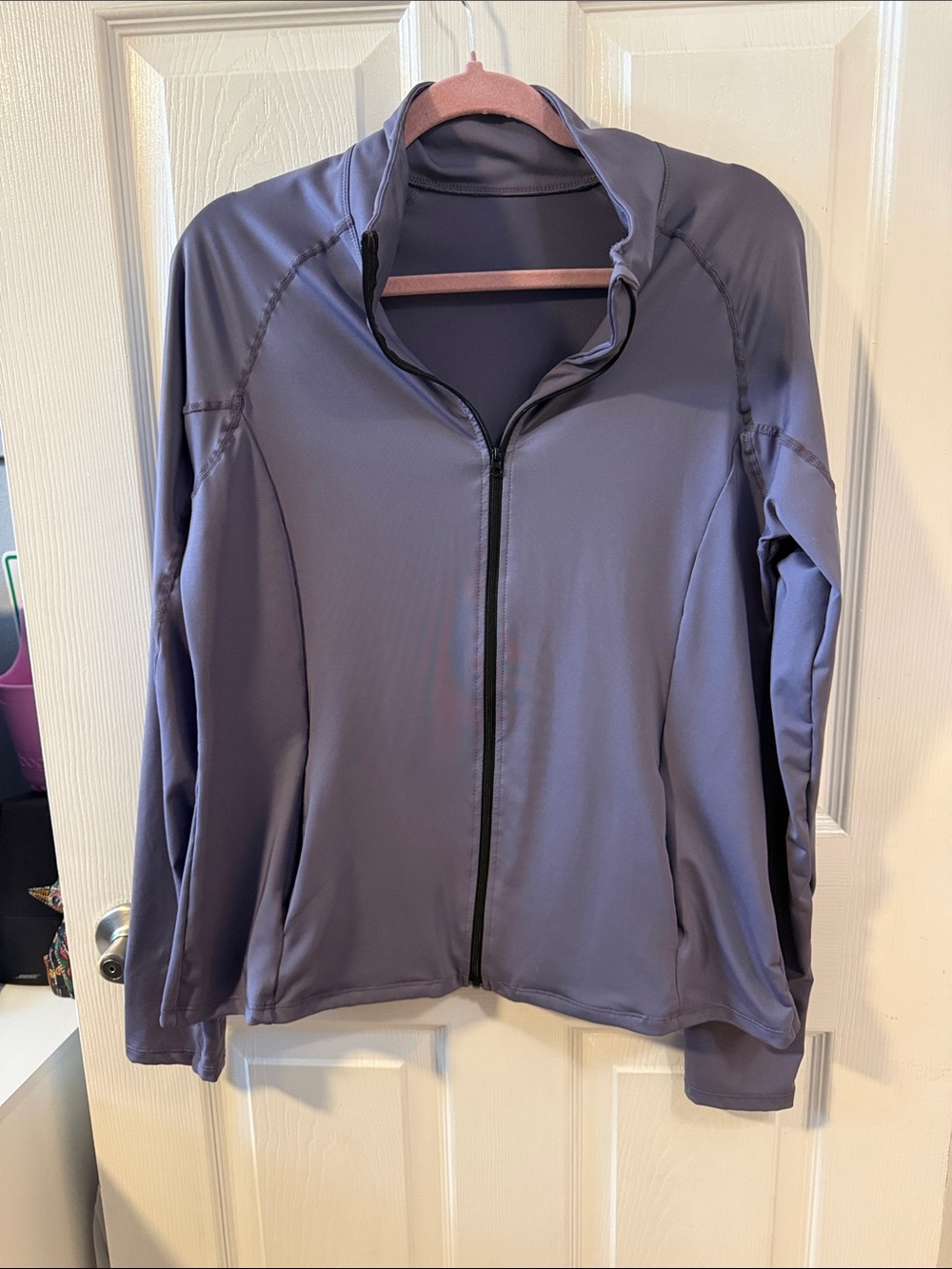 SHEIN Lavender Zip-Up Lightweight Active Jacket